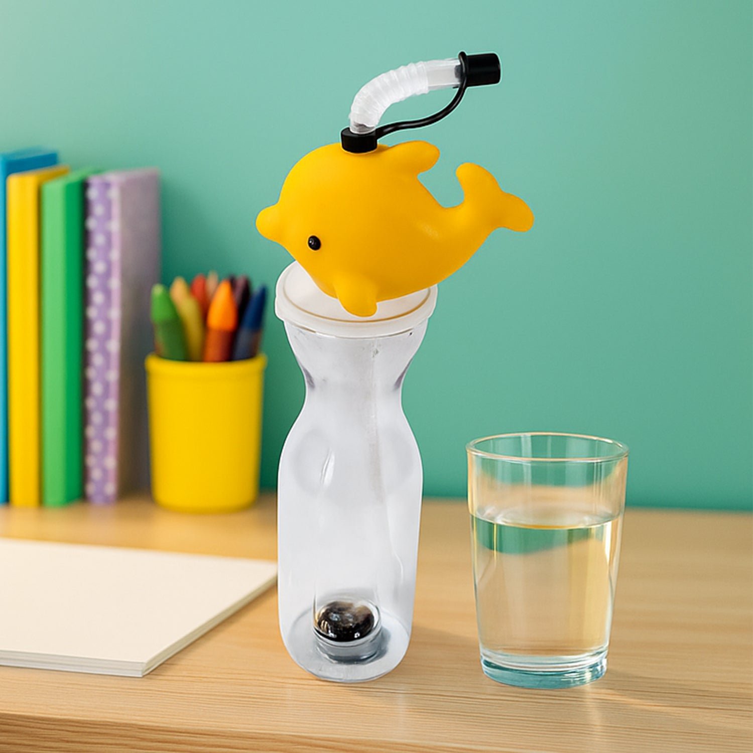 12780_animal_shape_sipper_bottle.jpg Party Props Birthday Return Gifts For Kids |Animal Shape Straw Sipper Bottle For Kids - Image 1