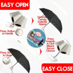 3-Fold Cute Umbrella – Sun & Rain Protection, UV Shield (1 Pc / With Zip Case) - Image 2
