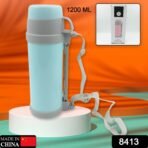 Stainless Steel Vacuum Bottle – 1200 ML Double-Wall Insulated Travel Bottle - Image 2