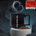 Customized Plastic Coffee/Tea Mug with Handle (1 Pc / With Color Box / Black)