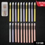 Plastic Toothbrush With Plastic Round Box (20 pcs Set) - Image 2