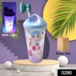 Unicorn Water Bottle with Straw & Lid for Kids, Tumbler (With Light) - Image 2