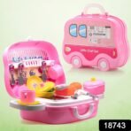 23-Piece Kids Kitchen Play Set with Portable Suitcase - Image 2