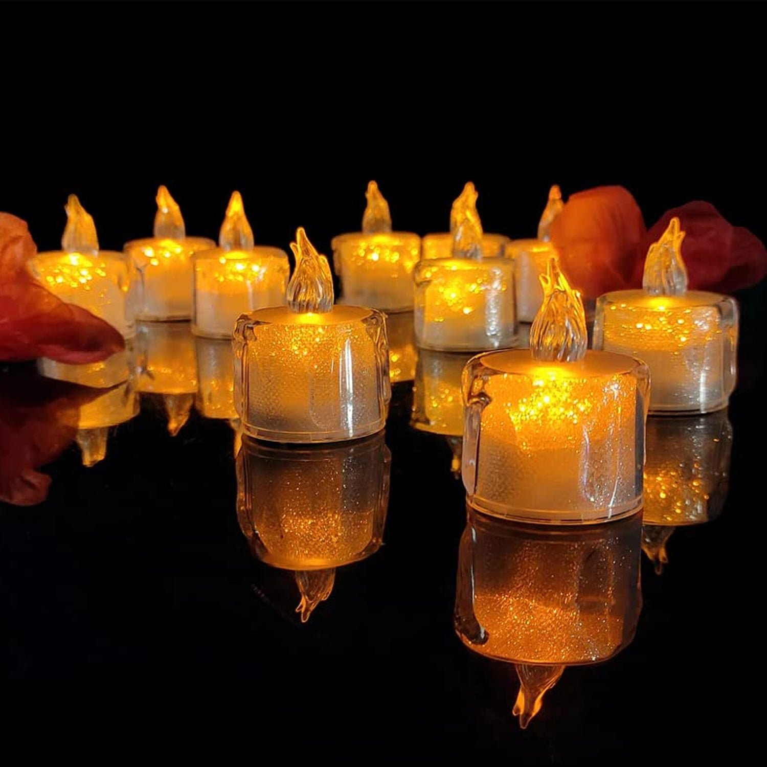 2_81f9b7c6-331b-4c4b-bbf8-8505720b2e06.jpg 12 Pcs Flameless and Smokeless Decorative Acrylic Candles Transparent Led Tea Light Candle for Gifting, House, Diwali, Christmas, Festival, Events Decor Candles, Diwali - Image 1