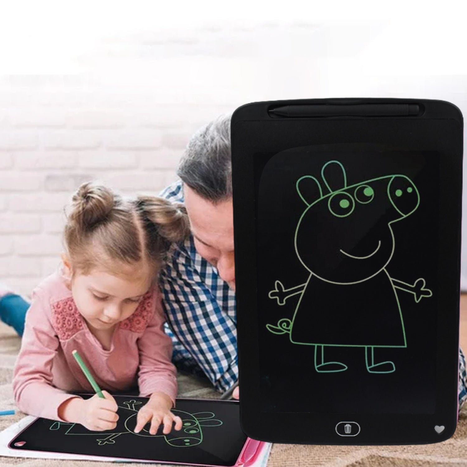 2_d13ec87e-c032-4c61-8e46-5d89058436fb.jpg Portable LCD Writing Board Slate Digital Notepad with Pen for Kids 10 inch - Image 1