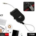 Multifunctional Cable Lock with Number Code Retractable Wire Lock Shell Combination - Image 2
