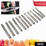 12-Piece Stainless Steel Multi-Purpose Peeler Set for Fruits & Vegetables - Image 2