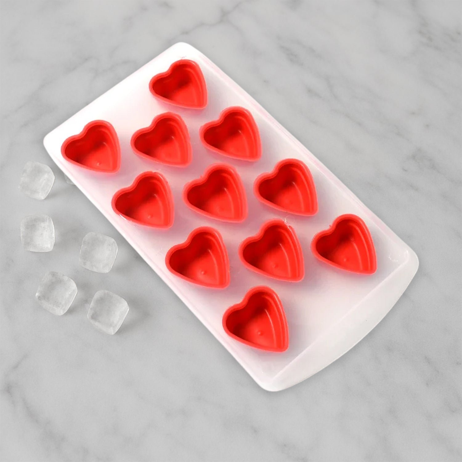 5707_heart_shape_ice_tray_1pc.jpg Silicone Mold Ice Cube Tray (1 Pc) - Image 1