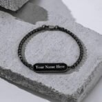 Black Customize Bracelet, Gift Bracelet (1 Pc) - Image 2