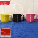 Customized Premium Plastic Coffee/Tea Mug with Handle (1 Pc, Mix Color)