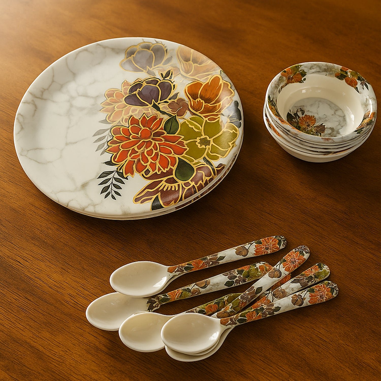 8231_dream_dinner_18pc_set.jpg Dream 18-Piece Plastic Dinner Set - Image 1