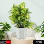 Artificial Flower Plant with Cute Pot – Tabletop Decor for Home & Office (1 Pc) - Image 2