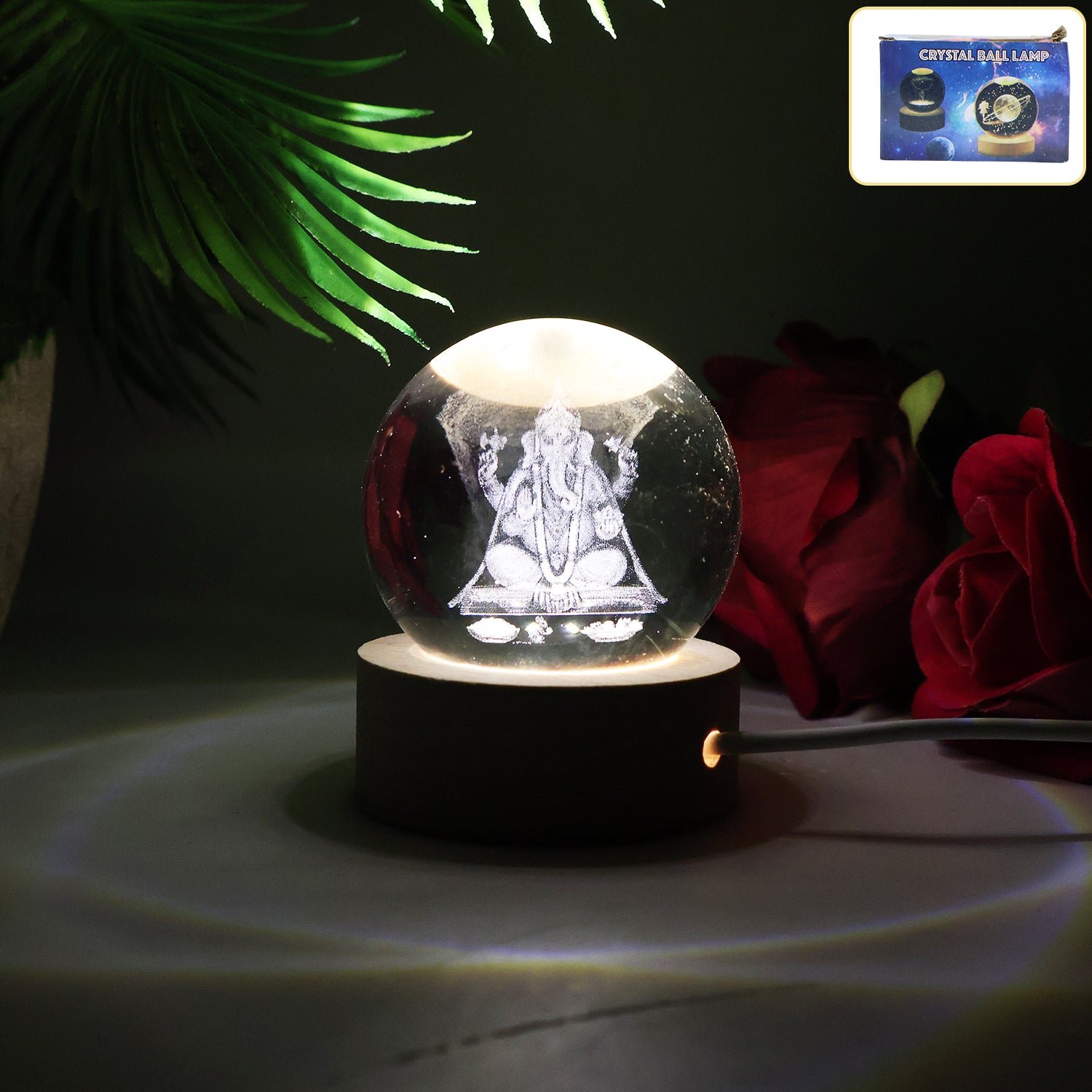 CrystalBall-WOSKU-01_ff739714-0870-4285-bef5-49bddf4f63e4.jpg 3D Crystal Ball lamps for Bedroom 3D Lamps for Home Decoration 3D Crystal Ball Night Light Gifts for Women Gifts for Men Room Decor Items for Bedroom for Friend and Family (1 Pc) - Image 1