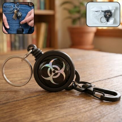 Durable Safety Anti-Lost Retractable Keychain with Clip (1 Pc)