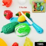 Realistic slice-able fruits and vegetables cut in 2 part play toy set - Image 2