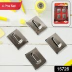 Heavy Duty Stainless Steel Self-Adhesive Wall Hooks - Waterproof - Image 2
